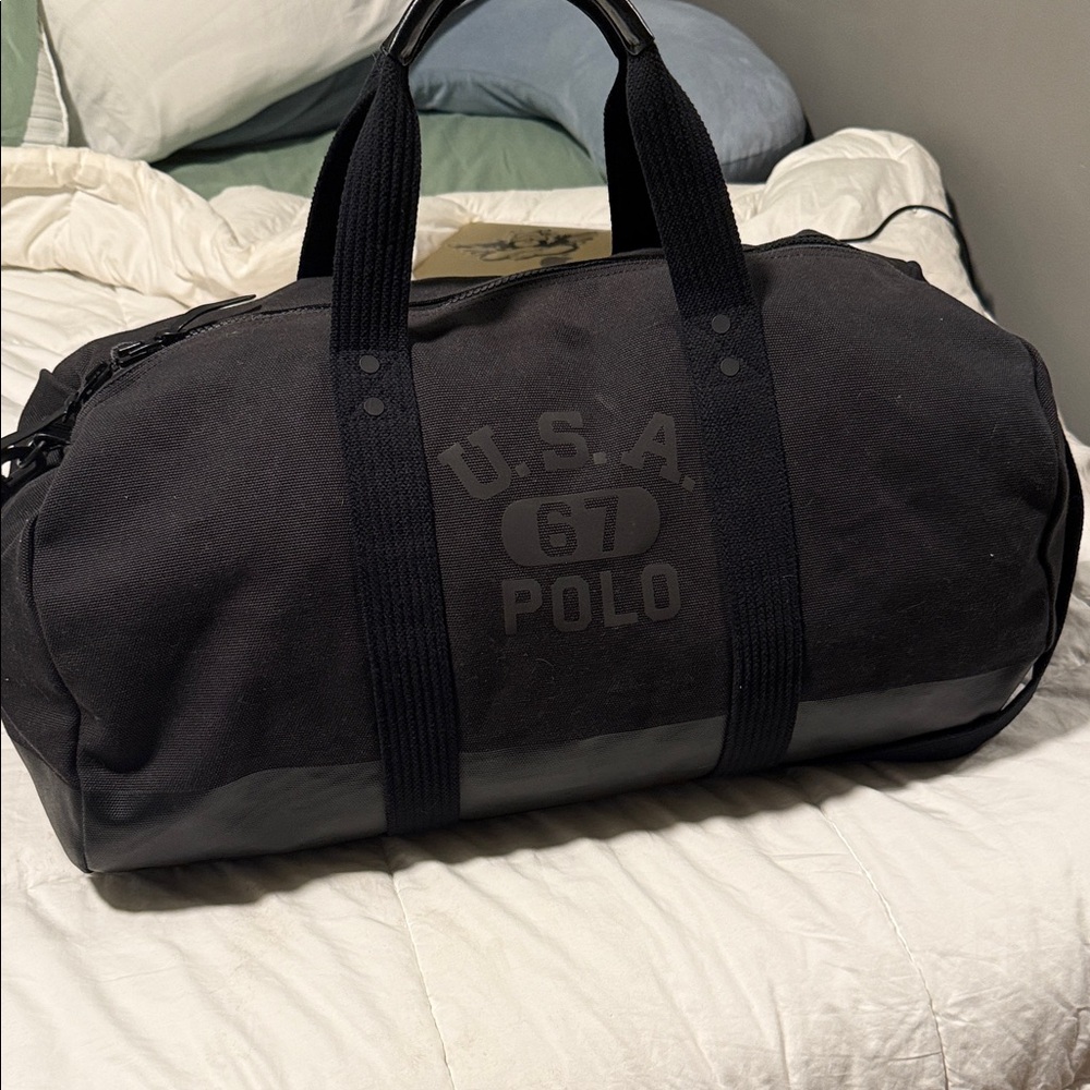Polo by Ralph Lauren Black USA Duffel Bag